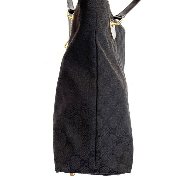 Auc Gucci Eclipse GG Canvas/patent leather Medium Tote - Picture 12 of 16